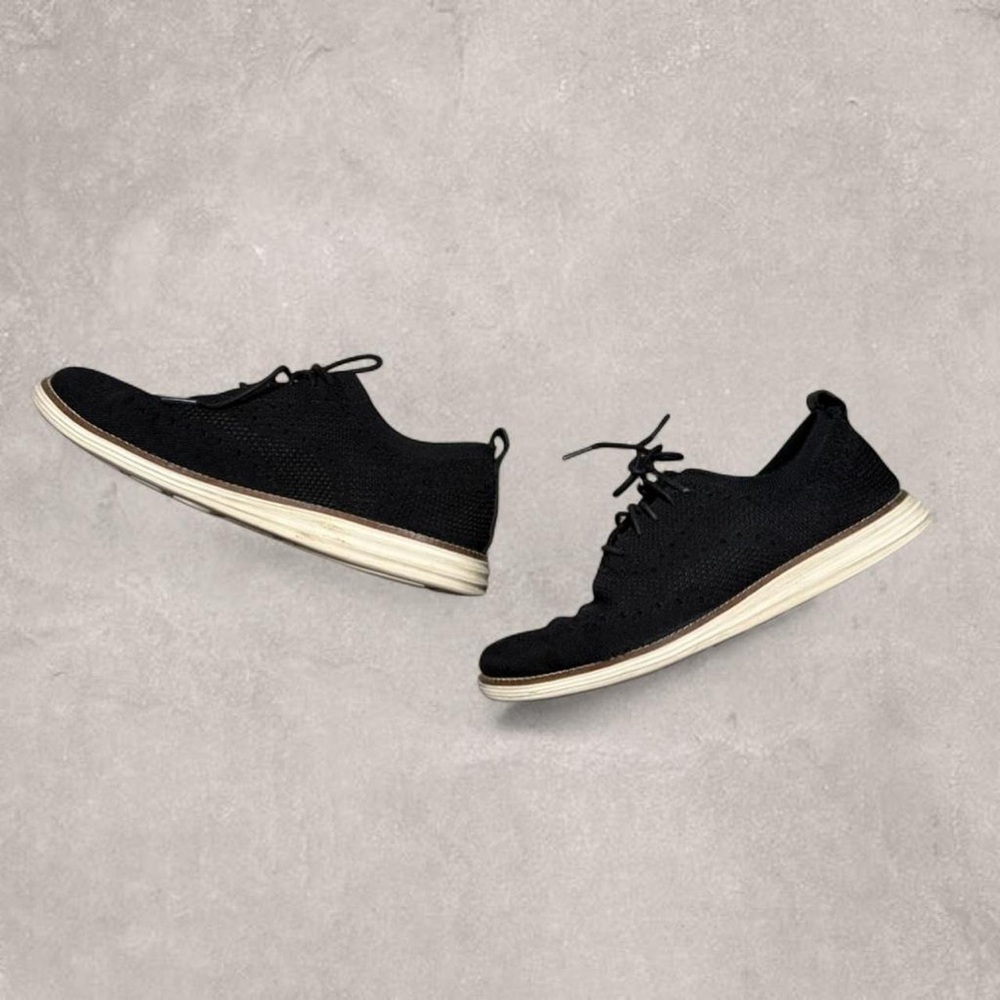 Cole Haan Black Knit Derby Sneakers